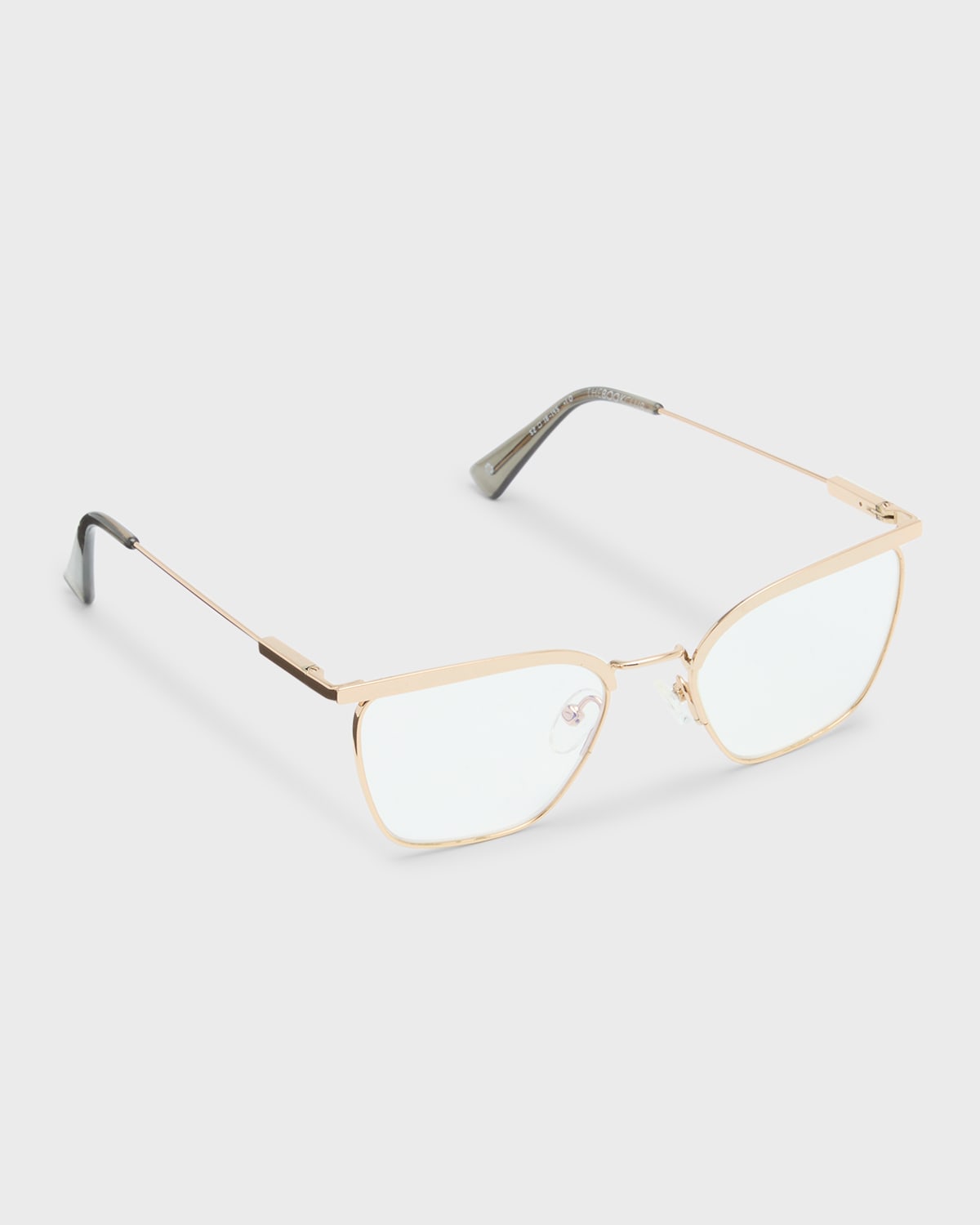 The Book Club Be A Wolf 52mm Cat Eye Blue Light Blocking Reading Glasses In Gold