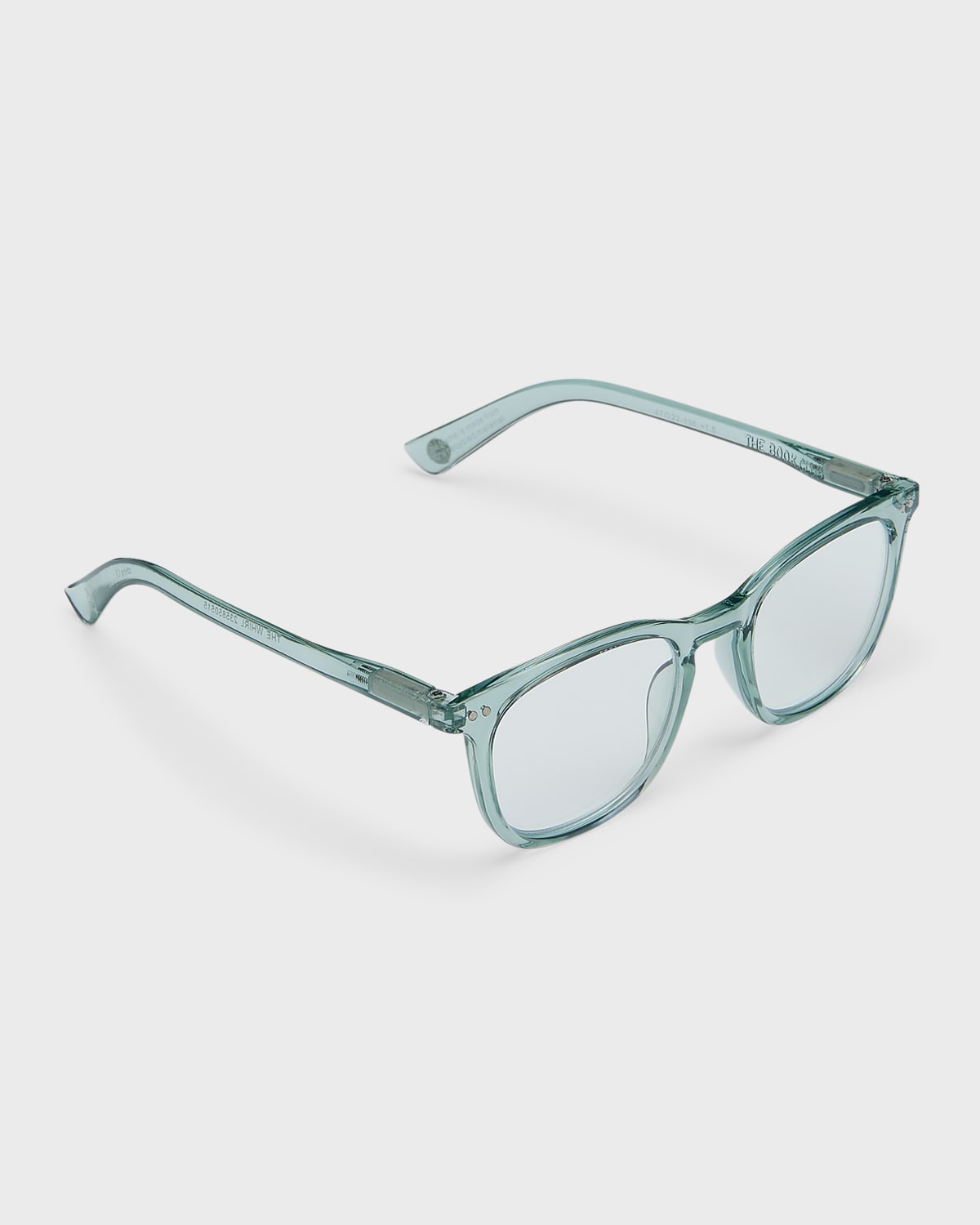 The Book Club The Whirl Acetate Square Reading Glasses In Pewter