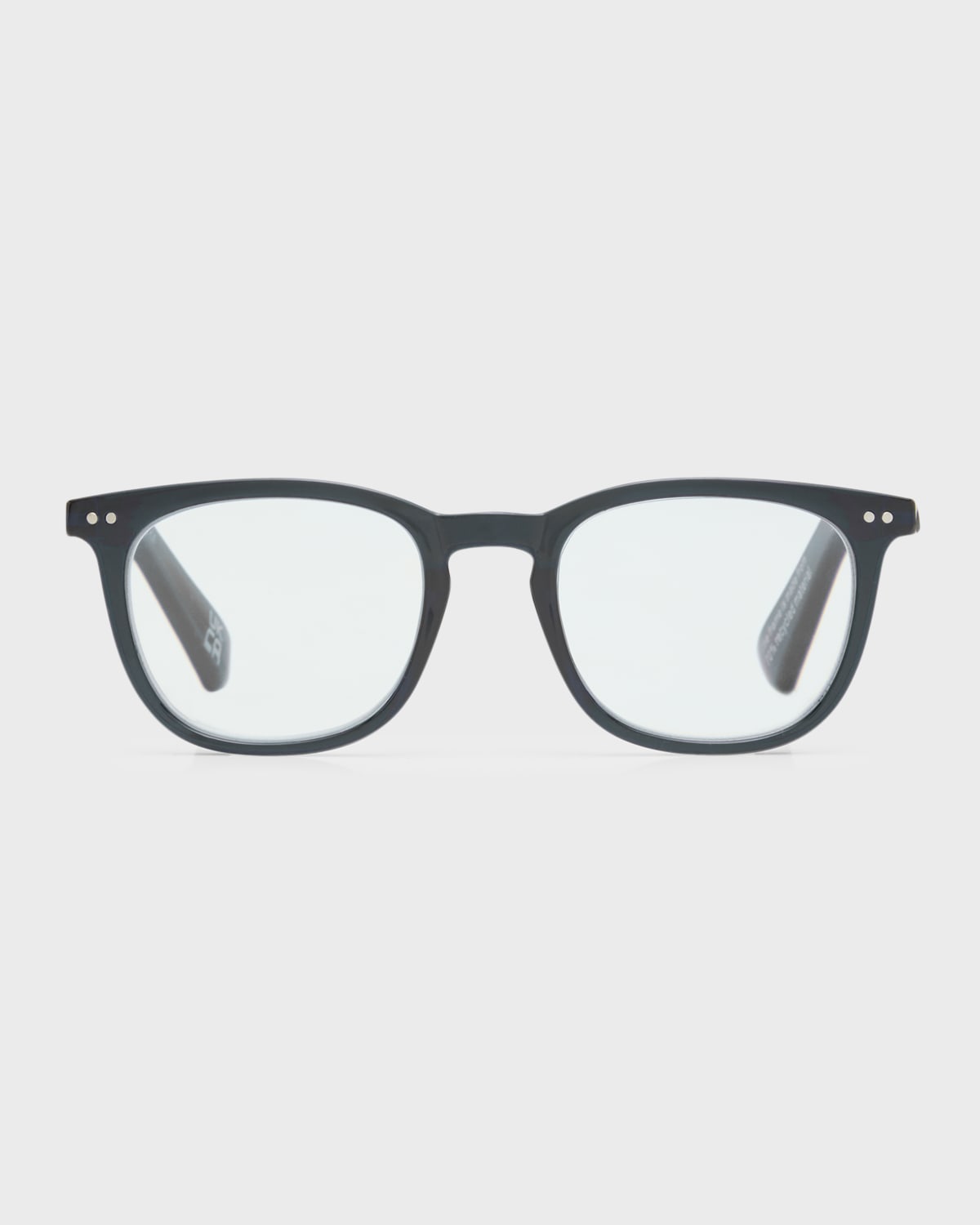 The Book Club The Whirl Acetate Square Reading Glasses In Ink Blue