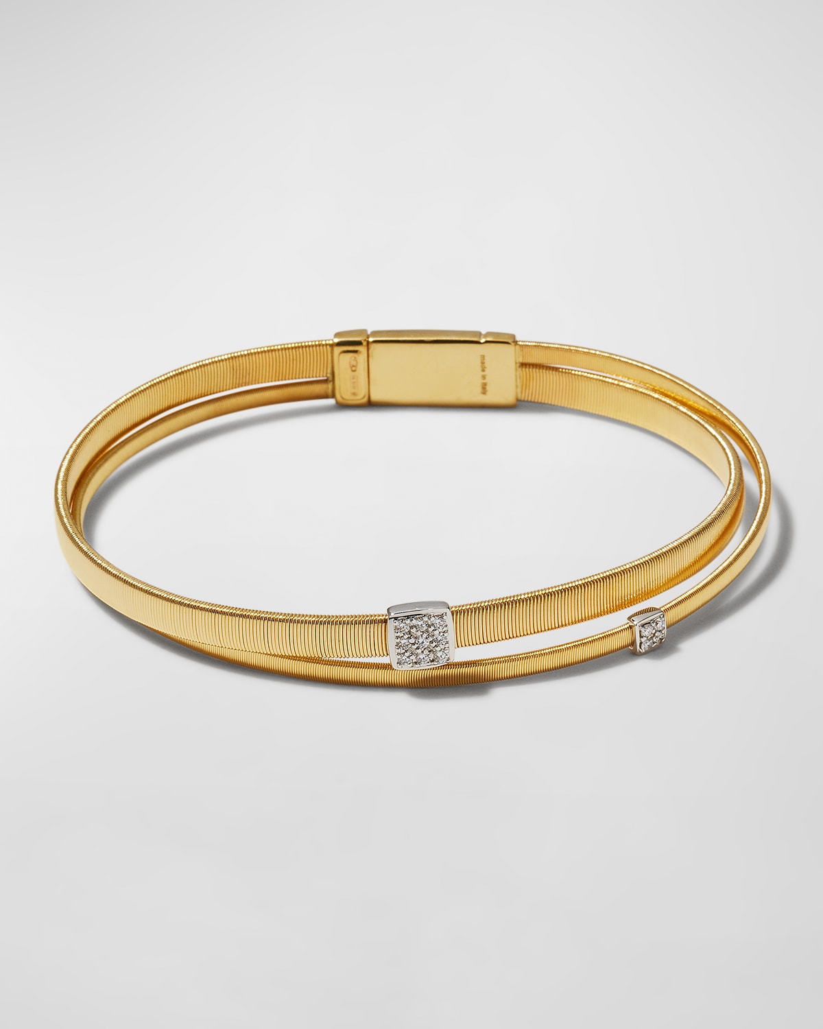 Masai 18K Yellow Gold 2-Strand Coil Bracelet with Diamonds