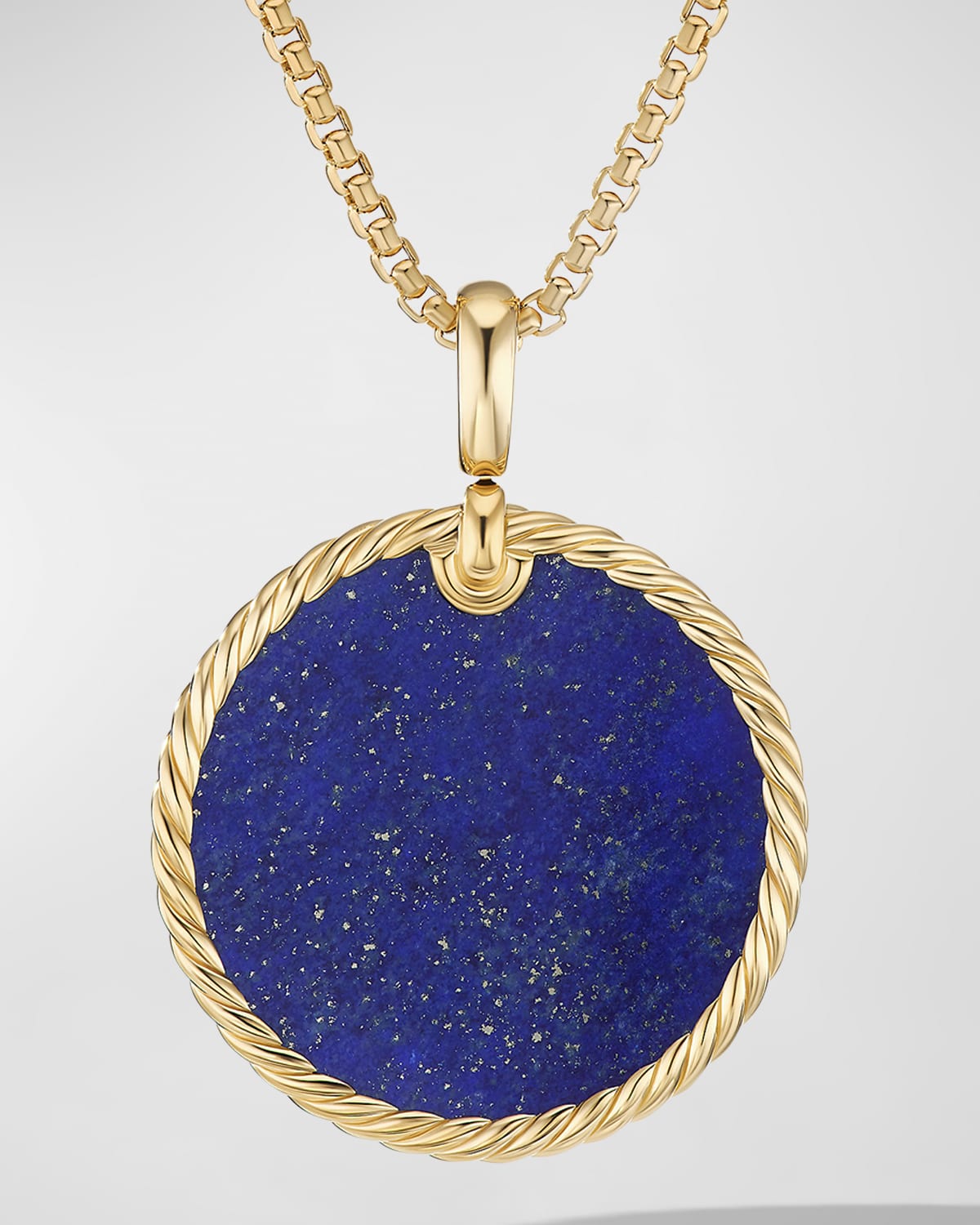 DY Elements Disc Pendant in 18K Gold, 32mm