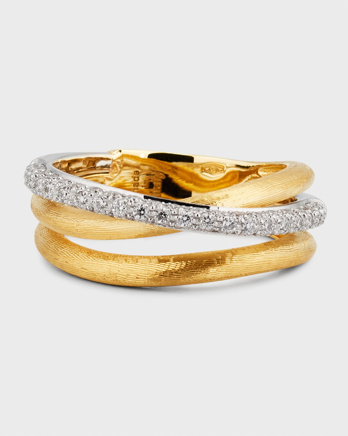 18K Yellow Gold Jaipur Link Alta Three Strand Ring, Size 7