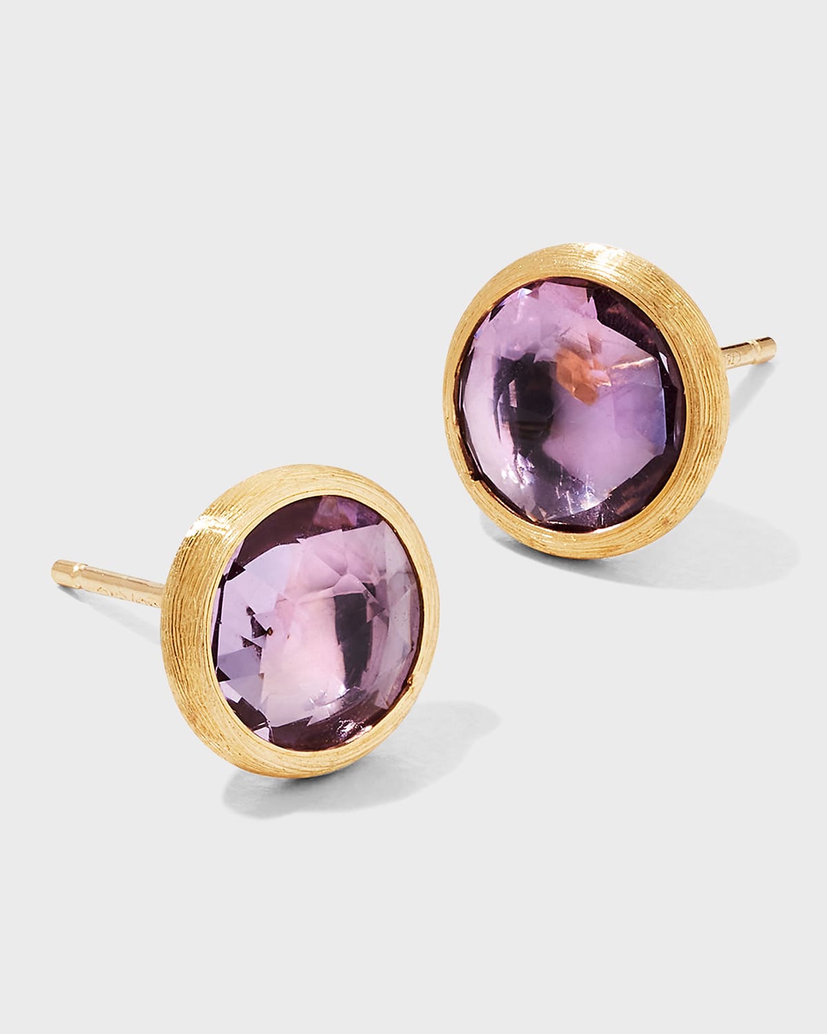Marco Bicego Jaipur Amethyst Stud Earrings In Purple/gold