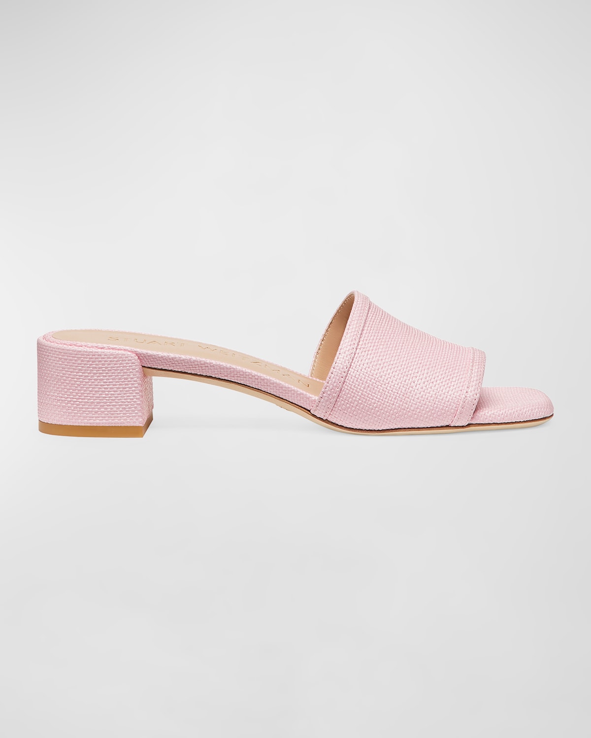 Stuart Weitzman Cayman 35 Block Slide Sandal In Ballet