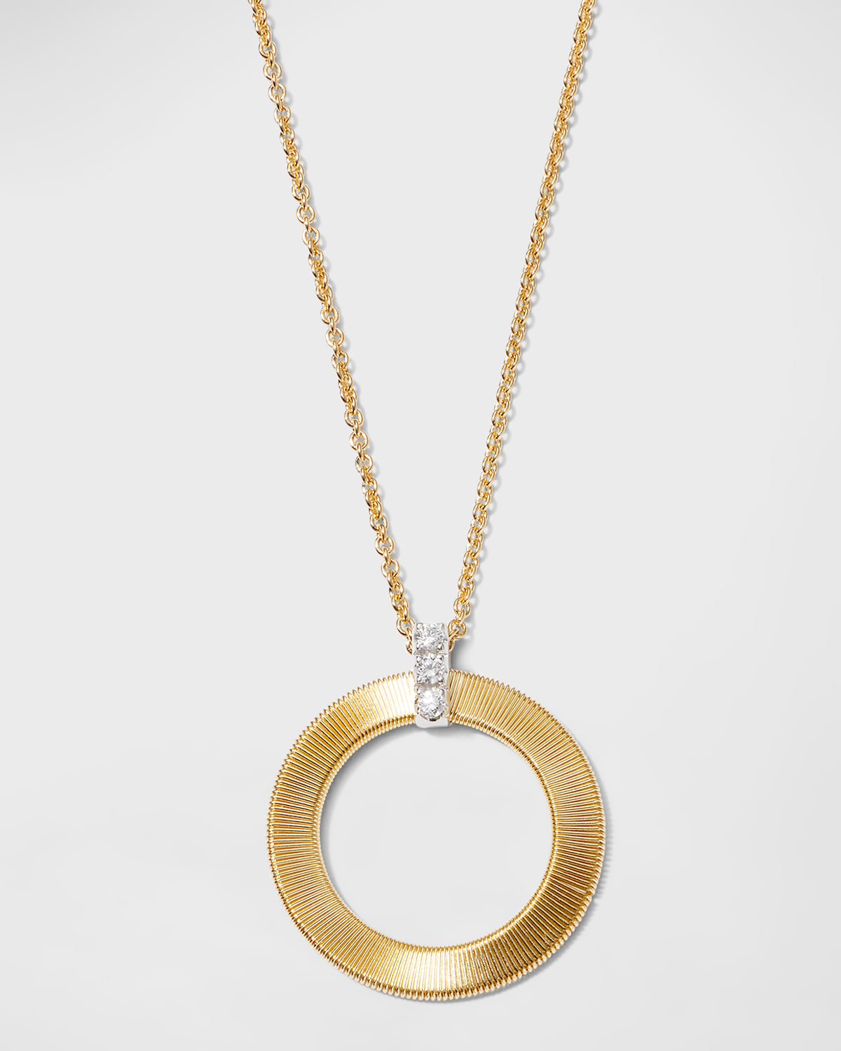 Masai Circle Pendant with Diamonds