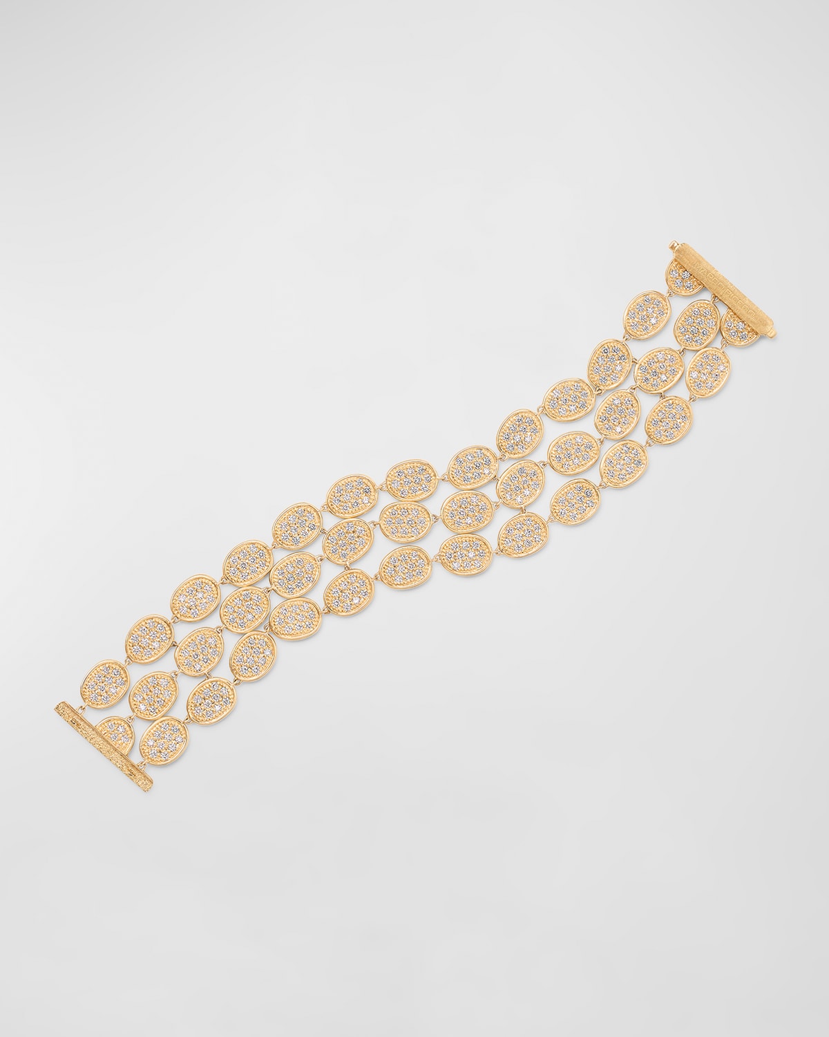 18K Yellow Gold Flower Collar Necklace with Diamonds