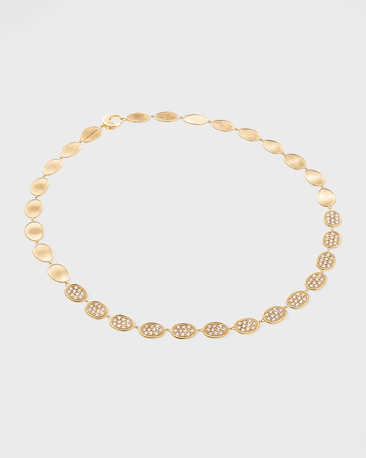 18K Yellow Gold Lunaria Pave Diamond Collar