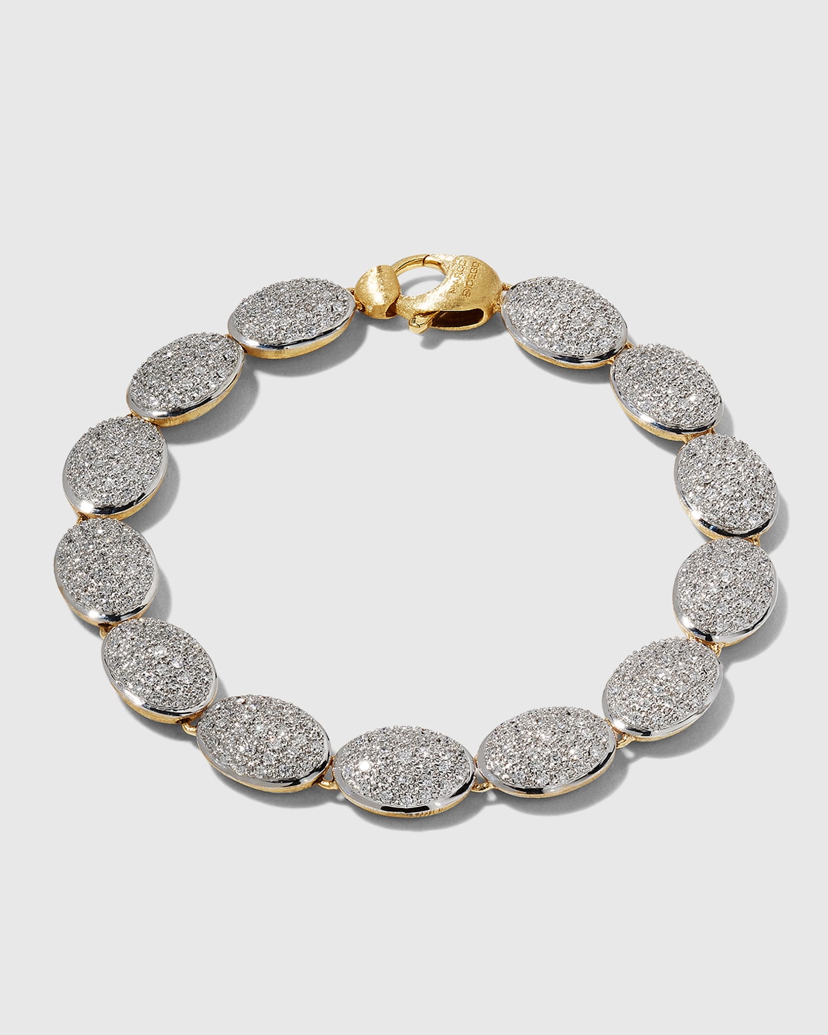 18K Siviglia Yellow and White Gold Diamond Pave Bracelet