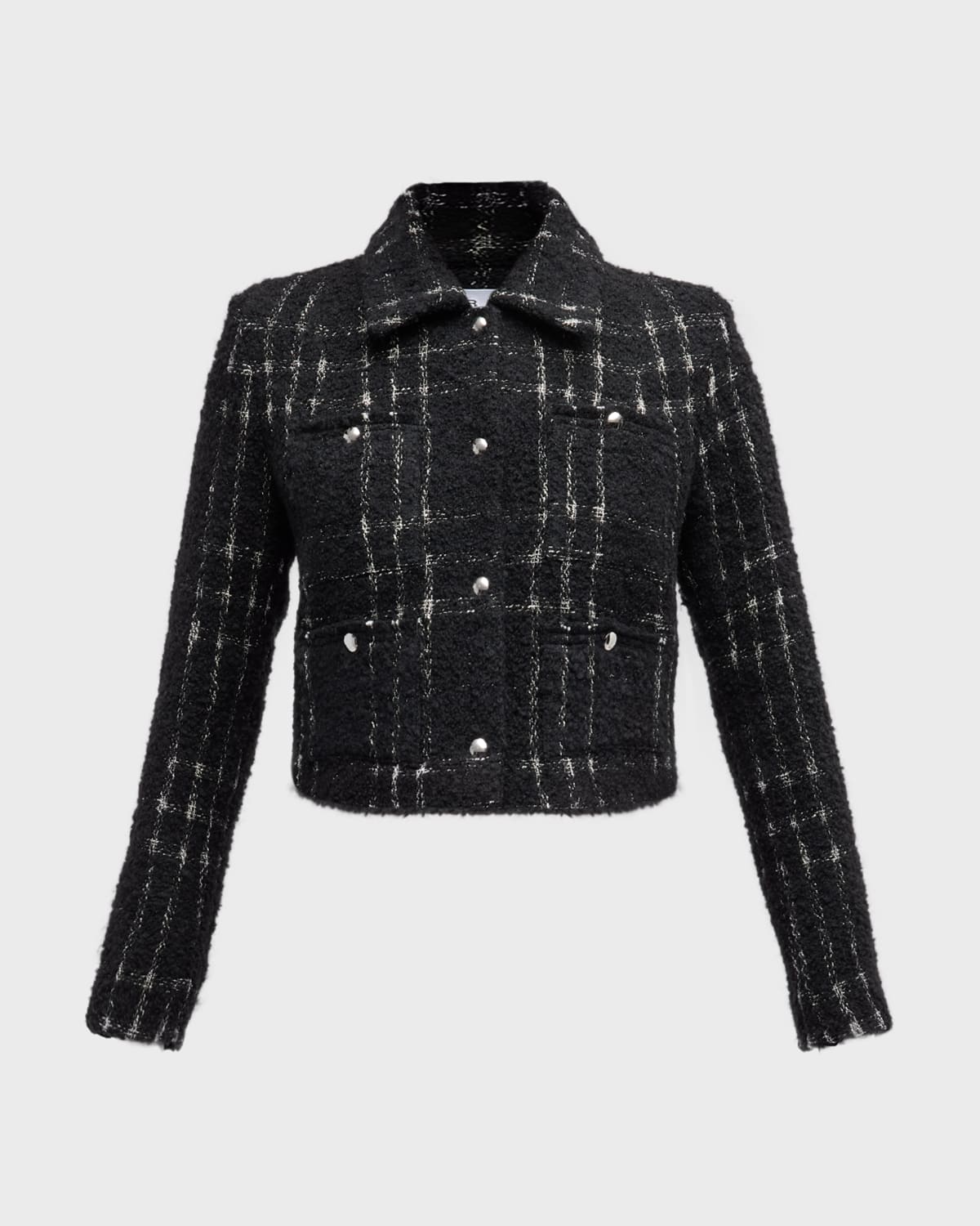 Iro Camron Tailored Check Jacket In Blackwhite