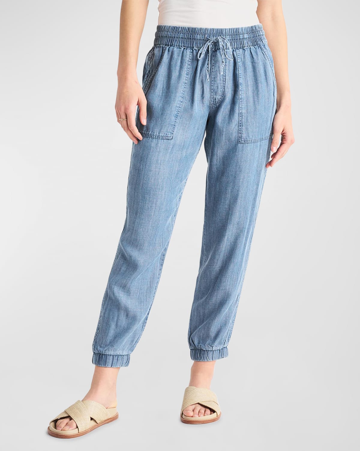 SPLENDID LAKESIDE CHAMBRAY INDIGO JOGGER PANTS