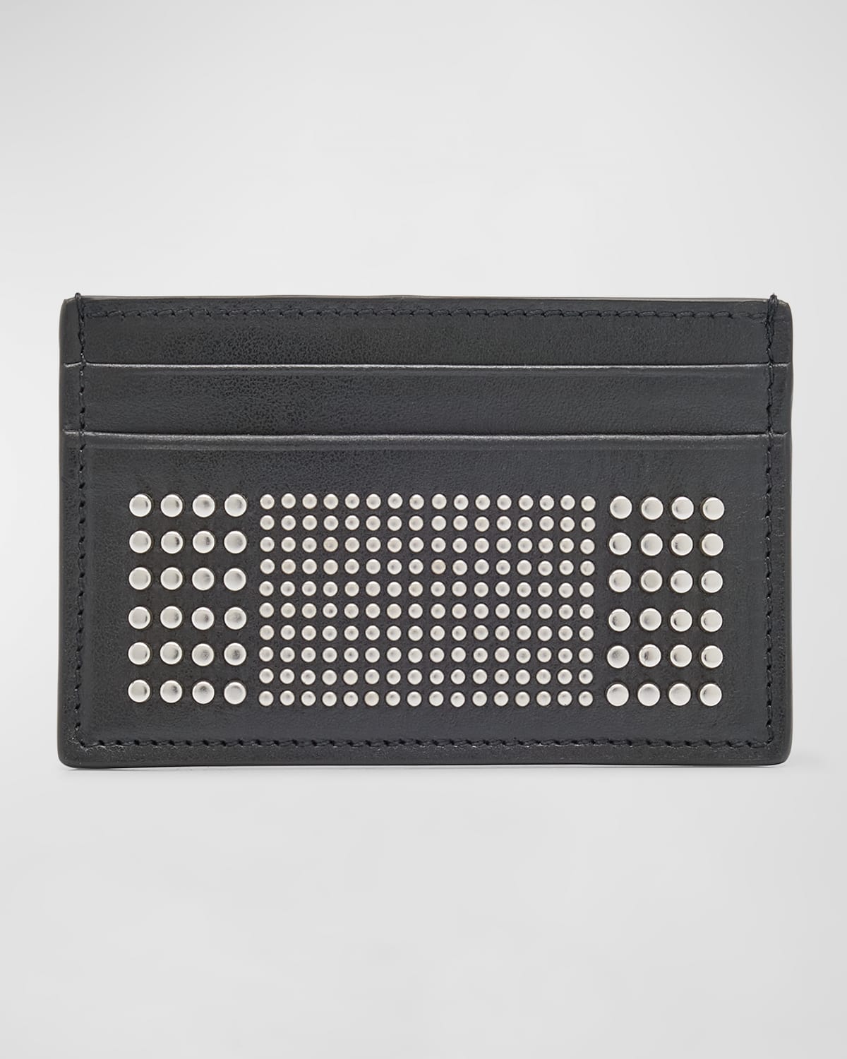 Men's Studded Leather Card Holder