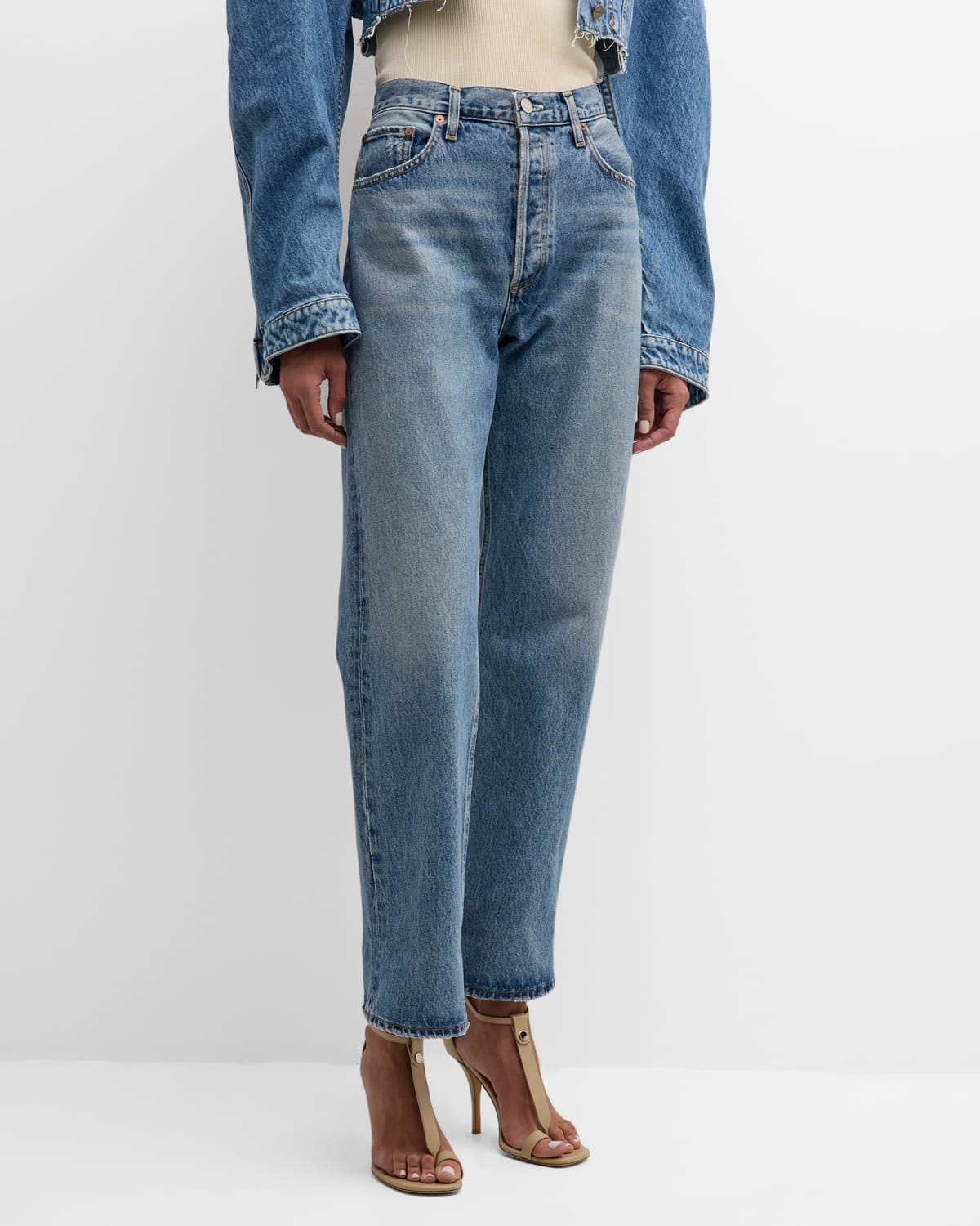 Fran Low-Slung Easy Straight Jeans