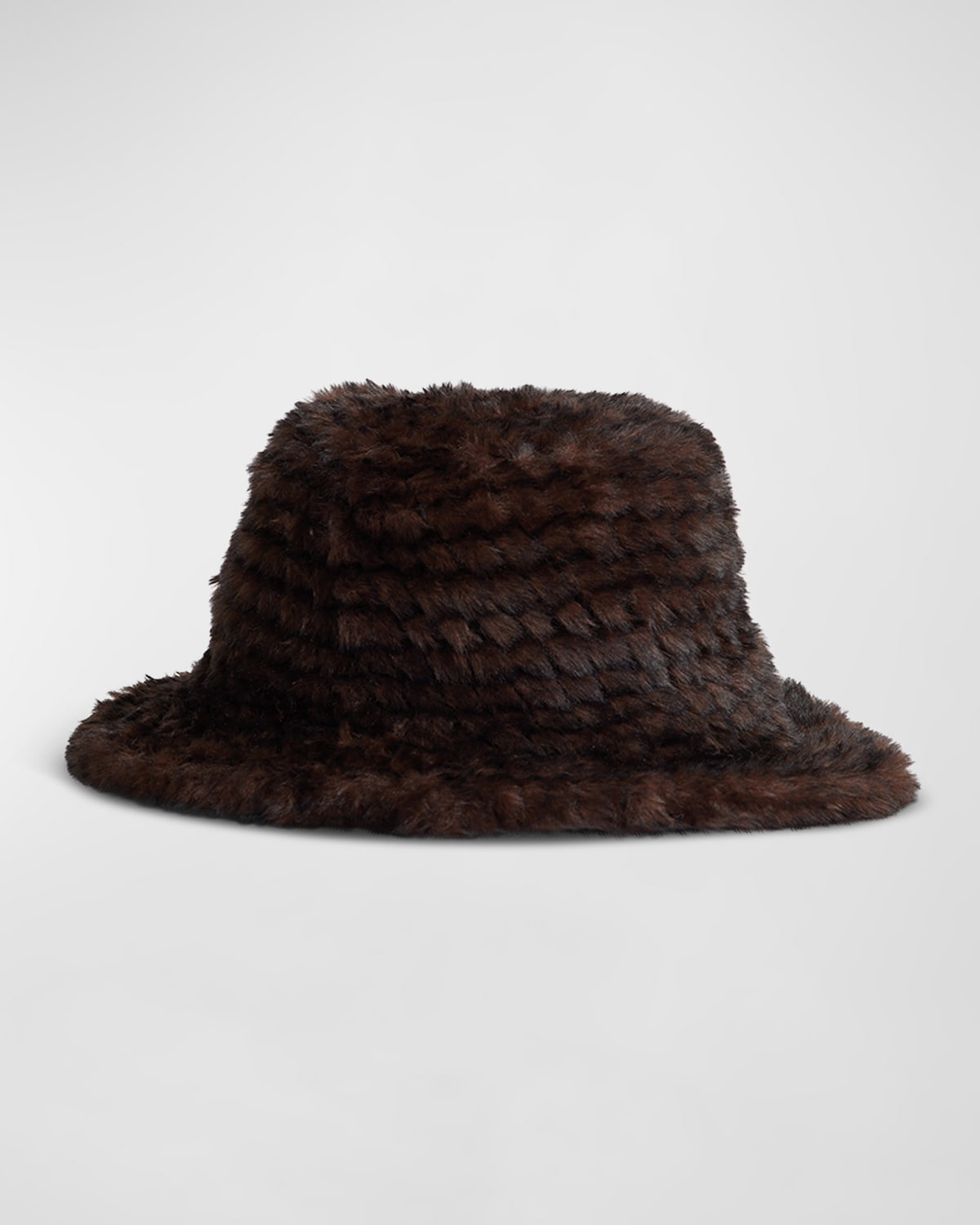 Knitted Faux Fur Bucket Hat