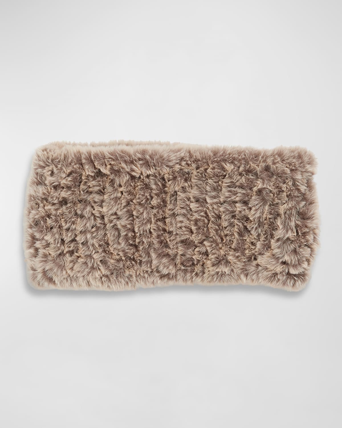 Fabulous Furs Faux Fur Knitted Neckwear In Brown