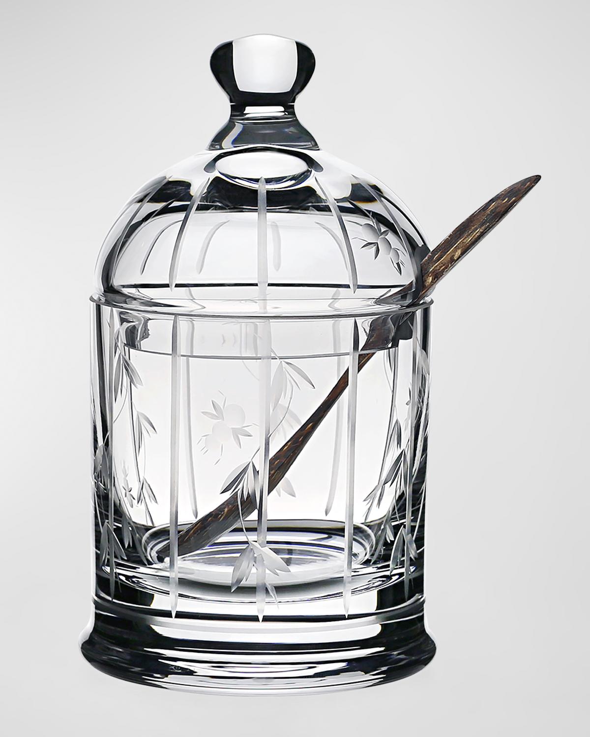 William Yeoward Crystal Abby Honey Jar With Spoon, 8 Oz. In Transparent