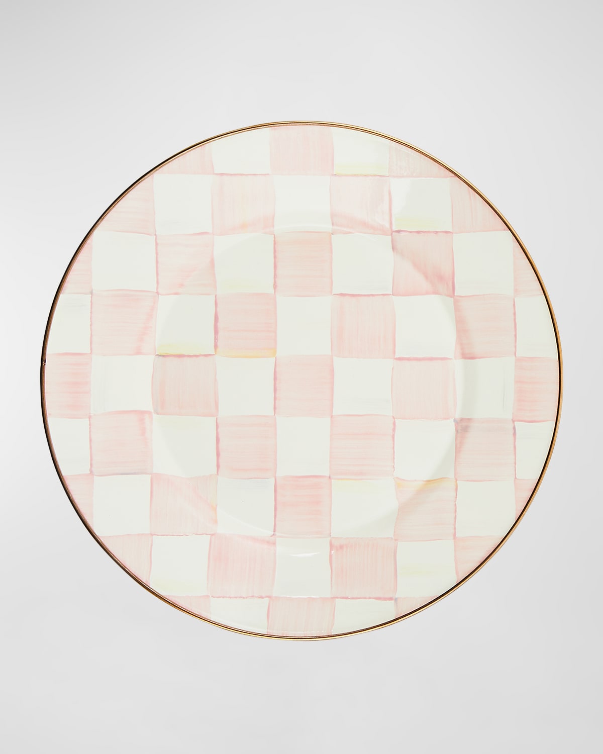 Shop Mackenzie-childs Rosy Check Enamel Dinner Plate