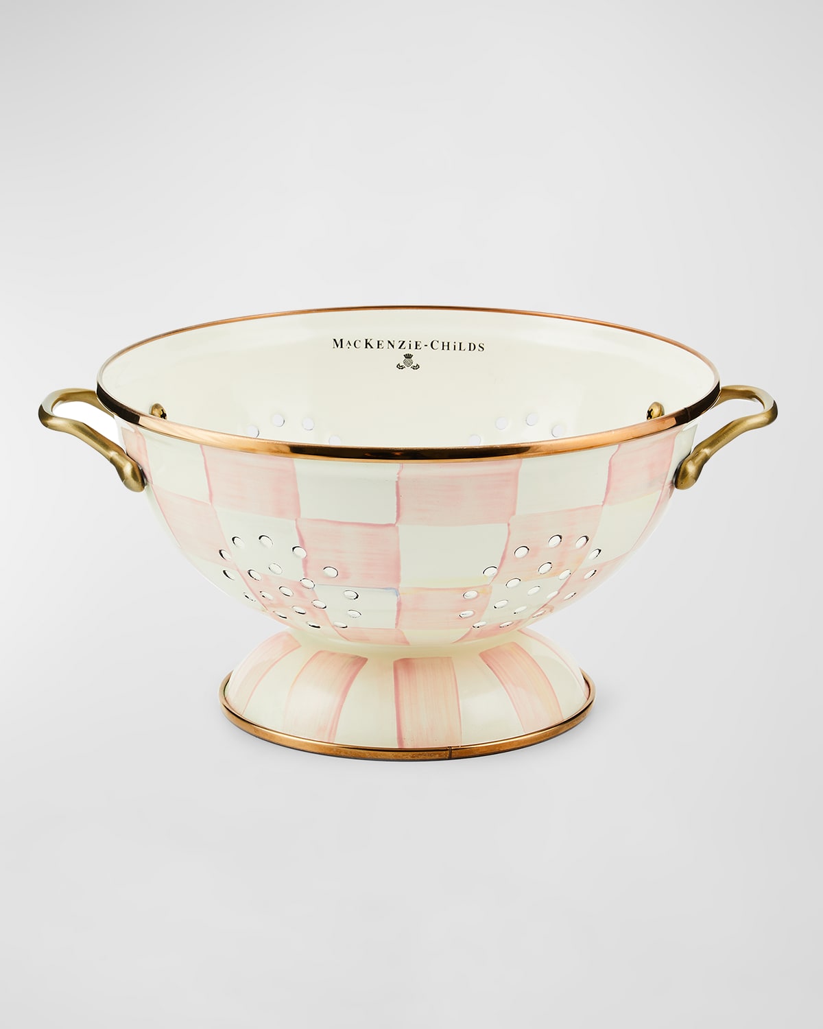 Mackenzie-childs Mackenzie Childs Rosy Check Large Colander