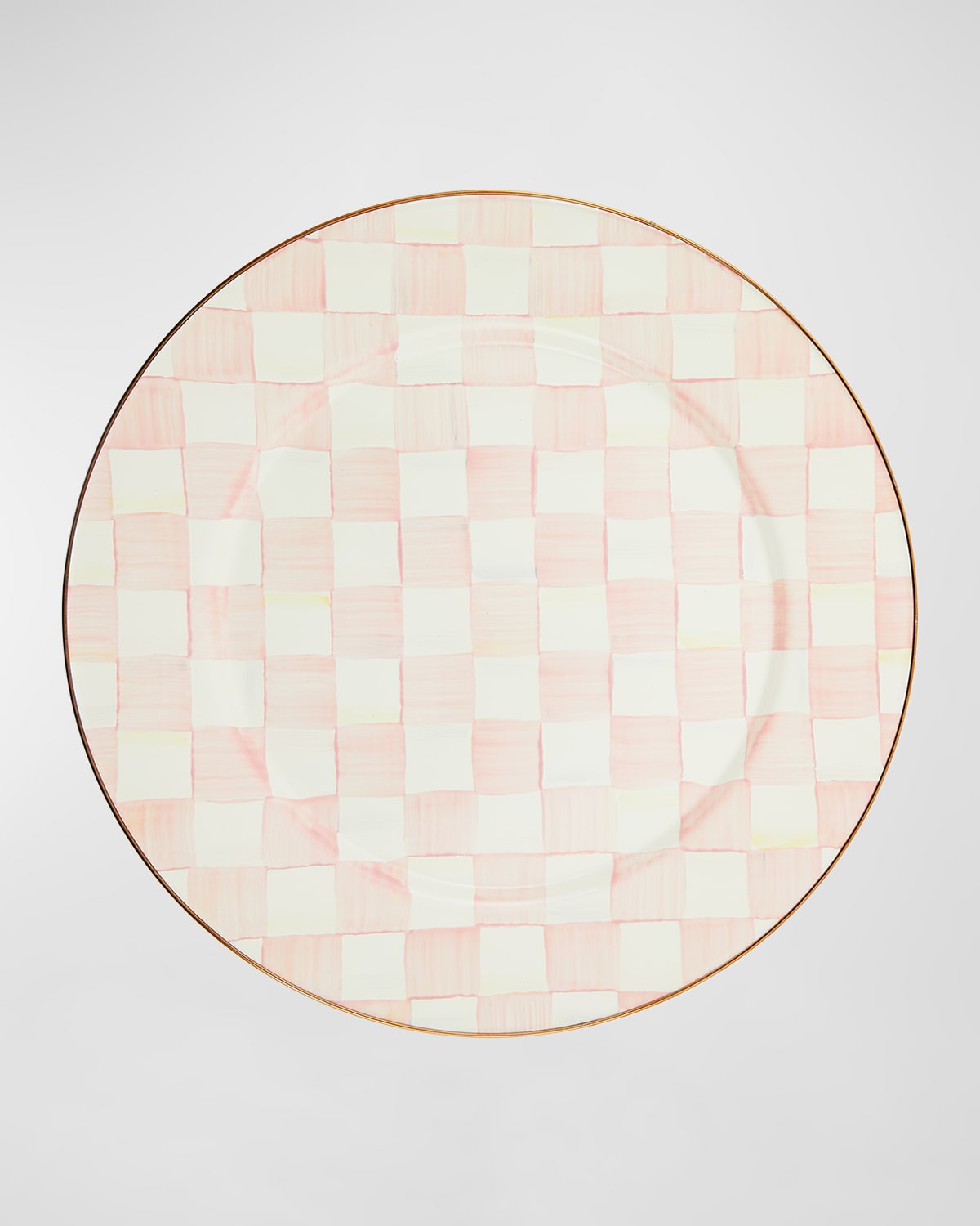 Mackenzie-childs Mackenzie Childs Rosy Check Enameled Steel Serving Platter