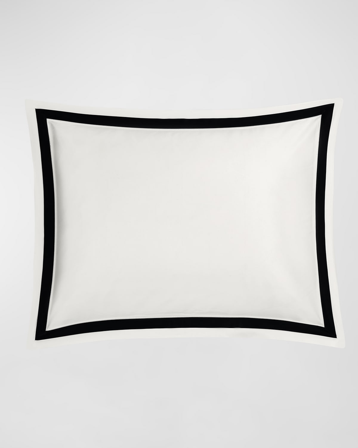 Matouk Ambrose 600 Thread Count Egyptian Cotton Sham In Bone/black