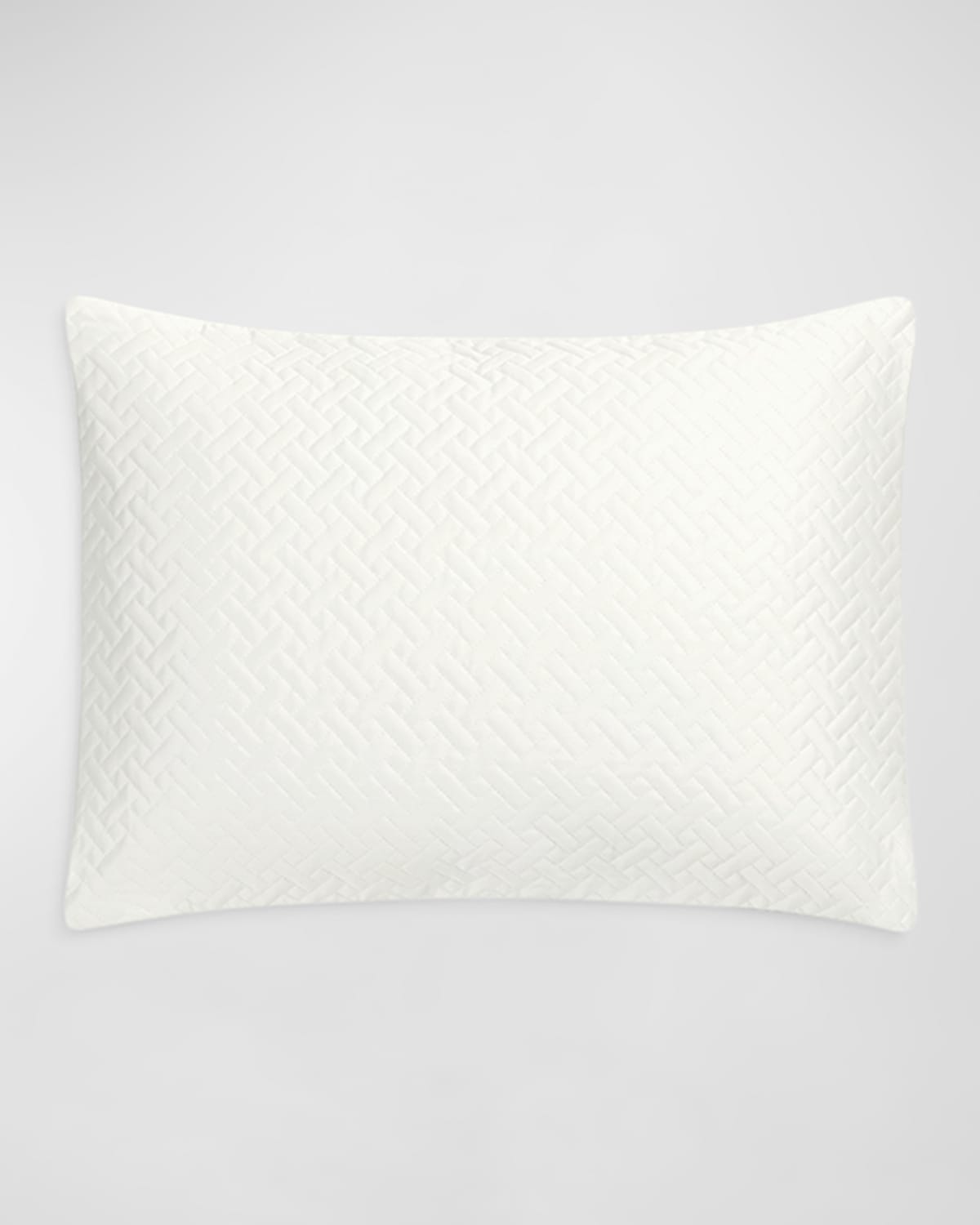 Matouk Basketweave Cotton Sateen Boudoir Sham