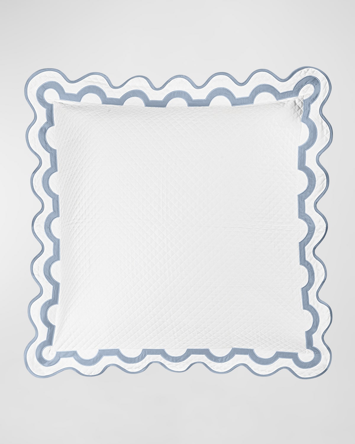 Matouk Mirasol Matelasse Euro Sham In Hazy Blue