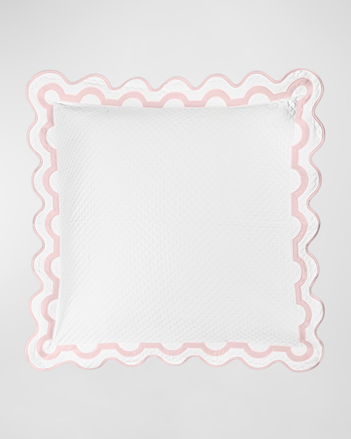 Shop Matouk Mirasol Matelasse Euro Sham In Pink