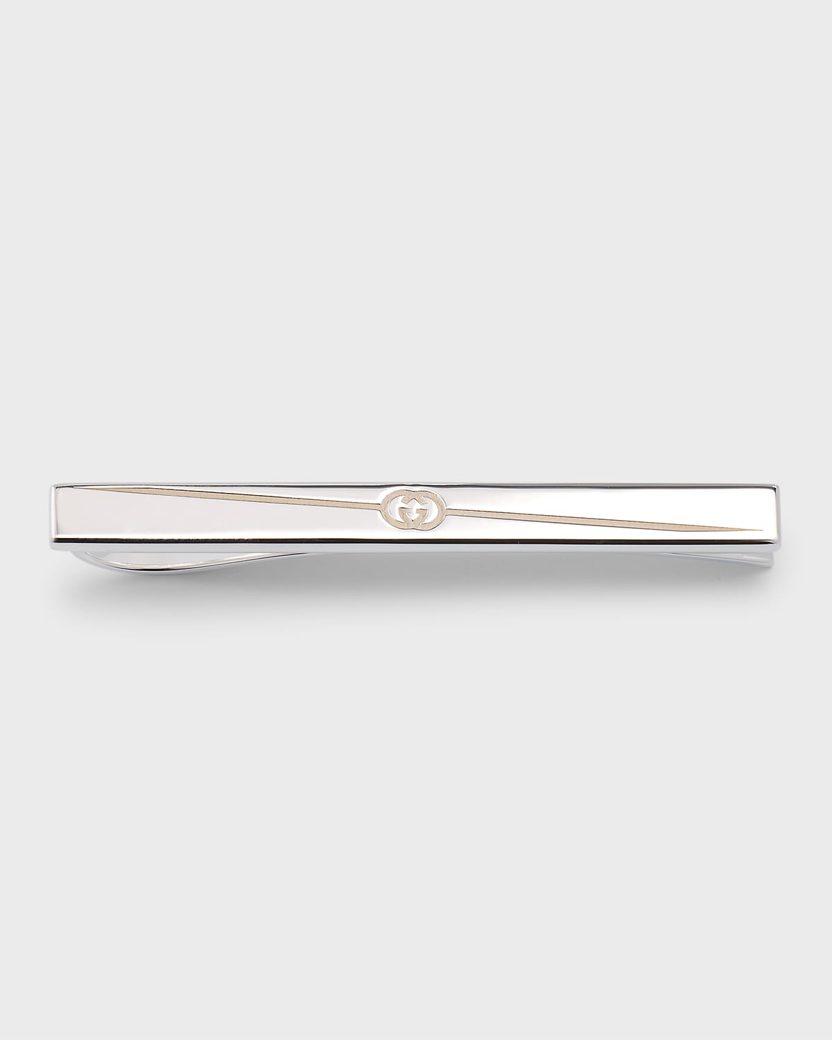Men's Gucci Tag Tie Bar, 60x60mm Silver