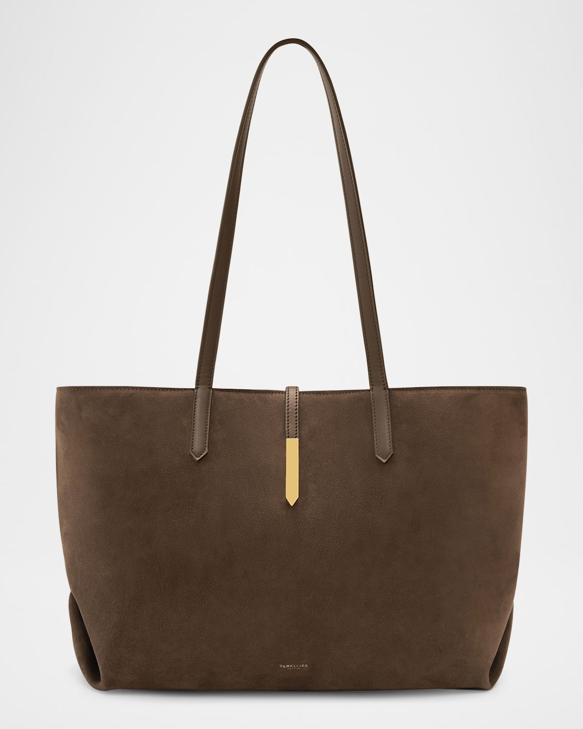Demellier Leather Shoulder Bags In Mocha Suede