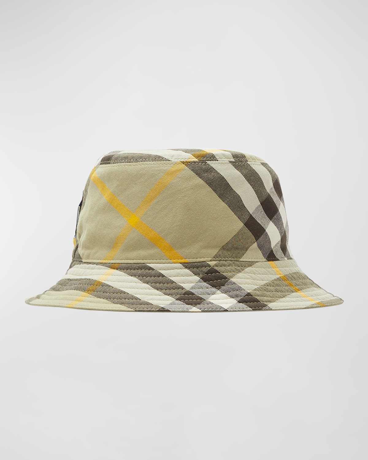 Shop Burberry Men's Reversible Check Bucket Hat In Hunter