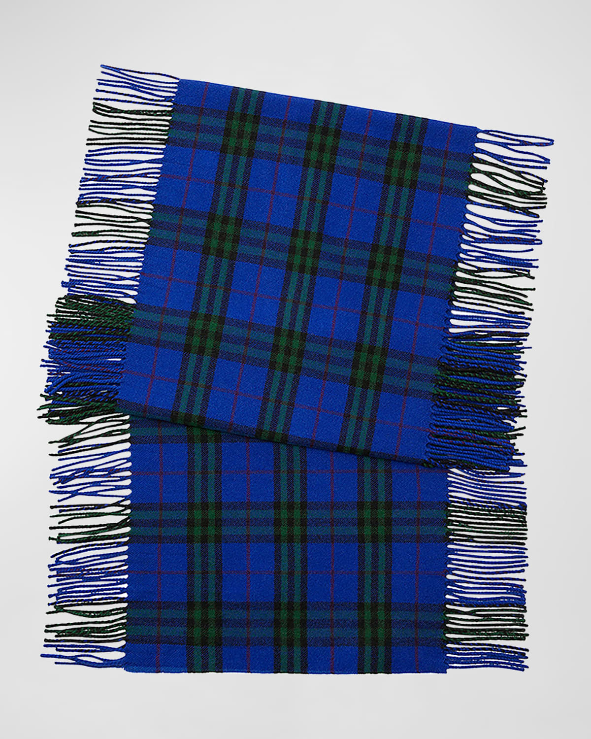 Burberry Men's Cashmere Check Rectangle Scarf In Knight