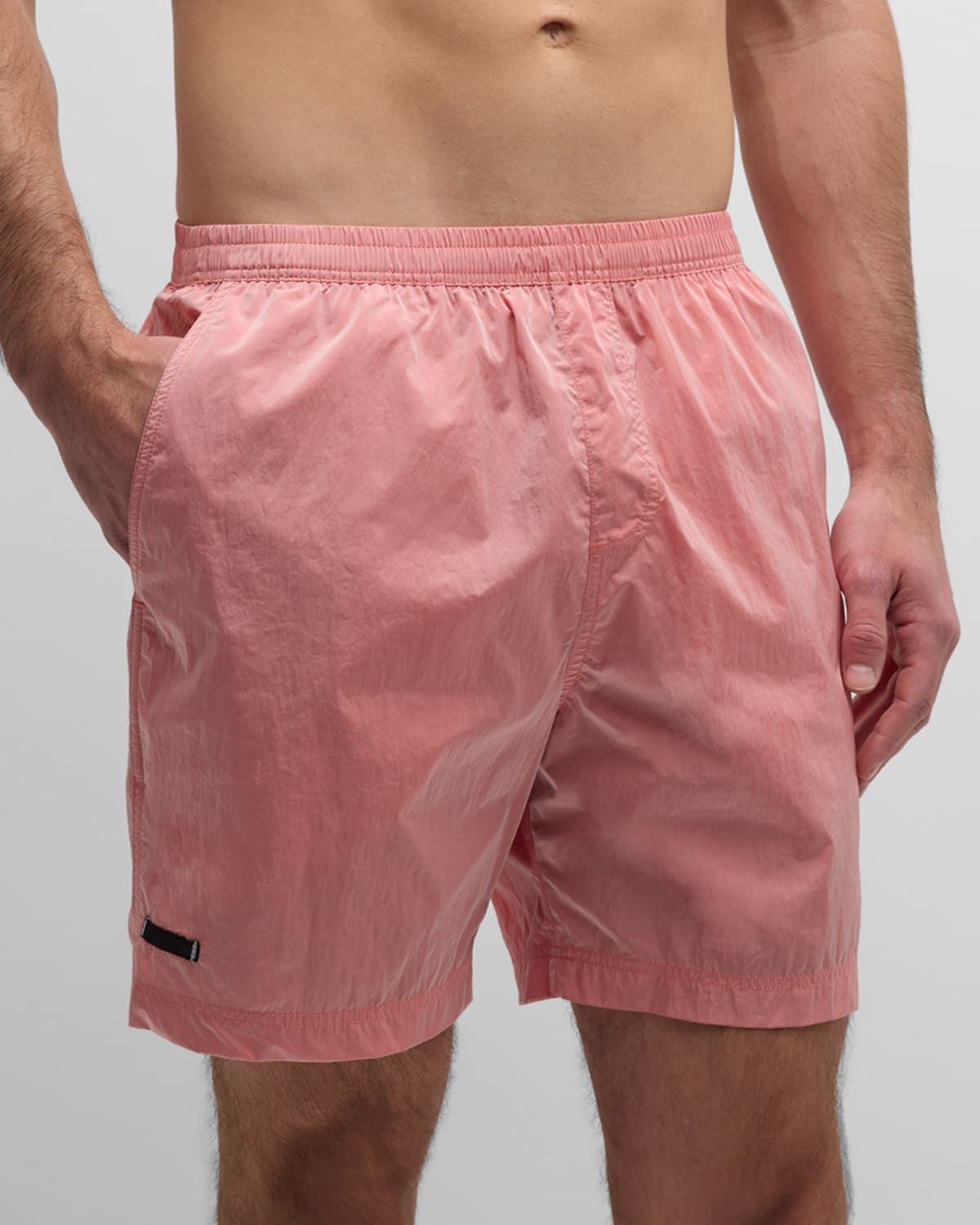 True Tribe Men's Classic Nylon Shorts In Flamingo