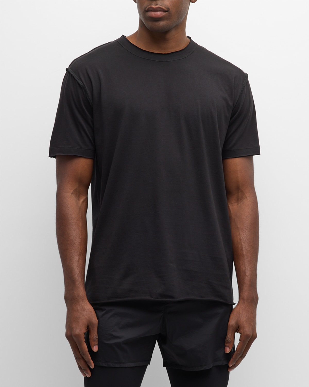 Shop True Tribe Men's Lounge Active Silky Cotton T-shirt In Black