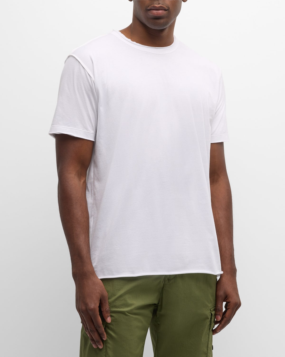 True Tribe Men's Lounge Active Silky Cotton T-shirt In White