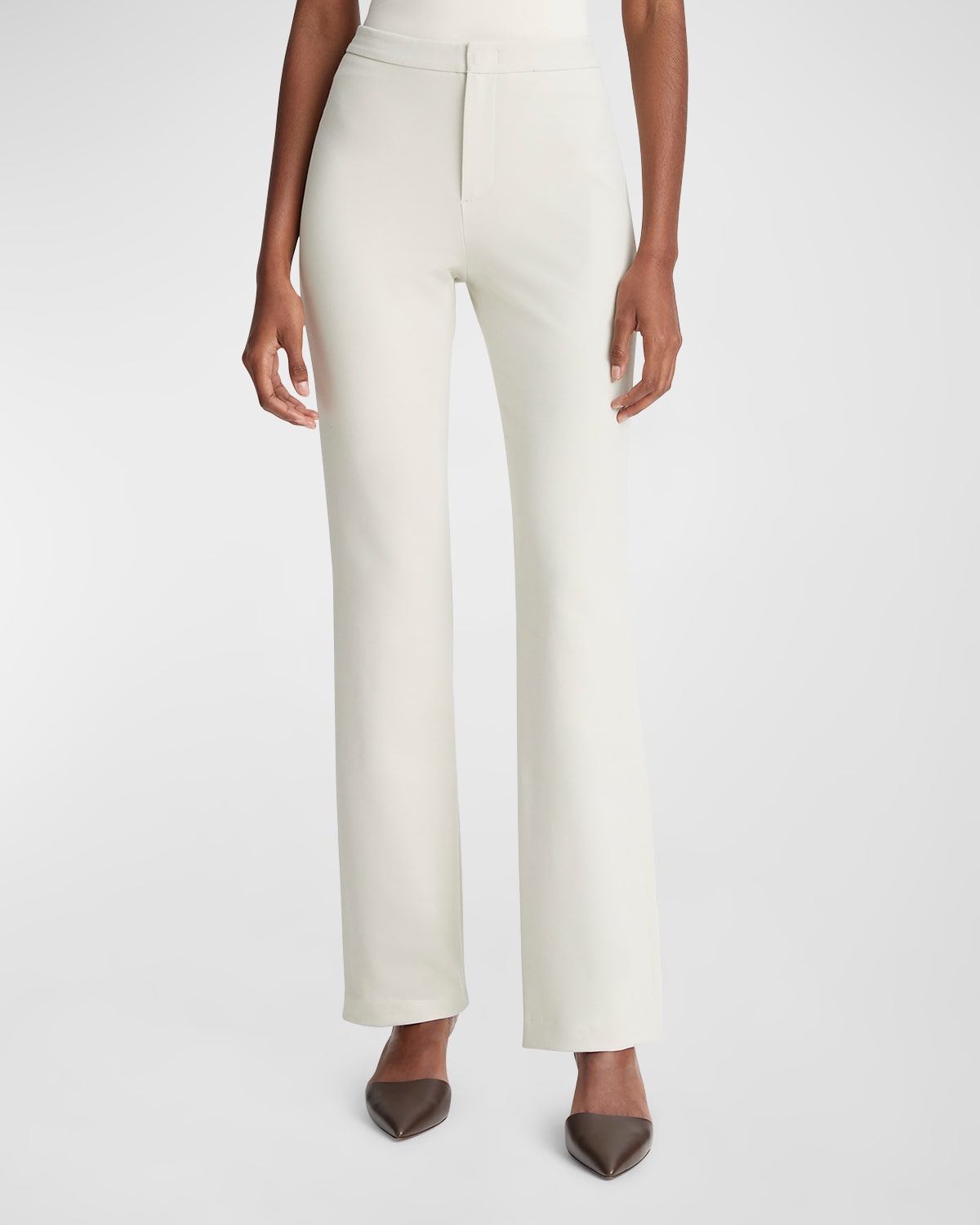 Shop Vince Slim Tapered-leg Trousers In Gesso