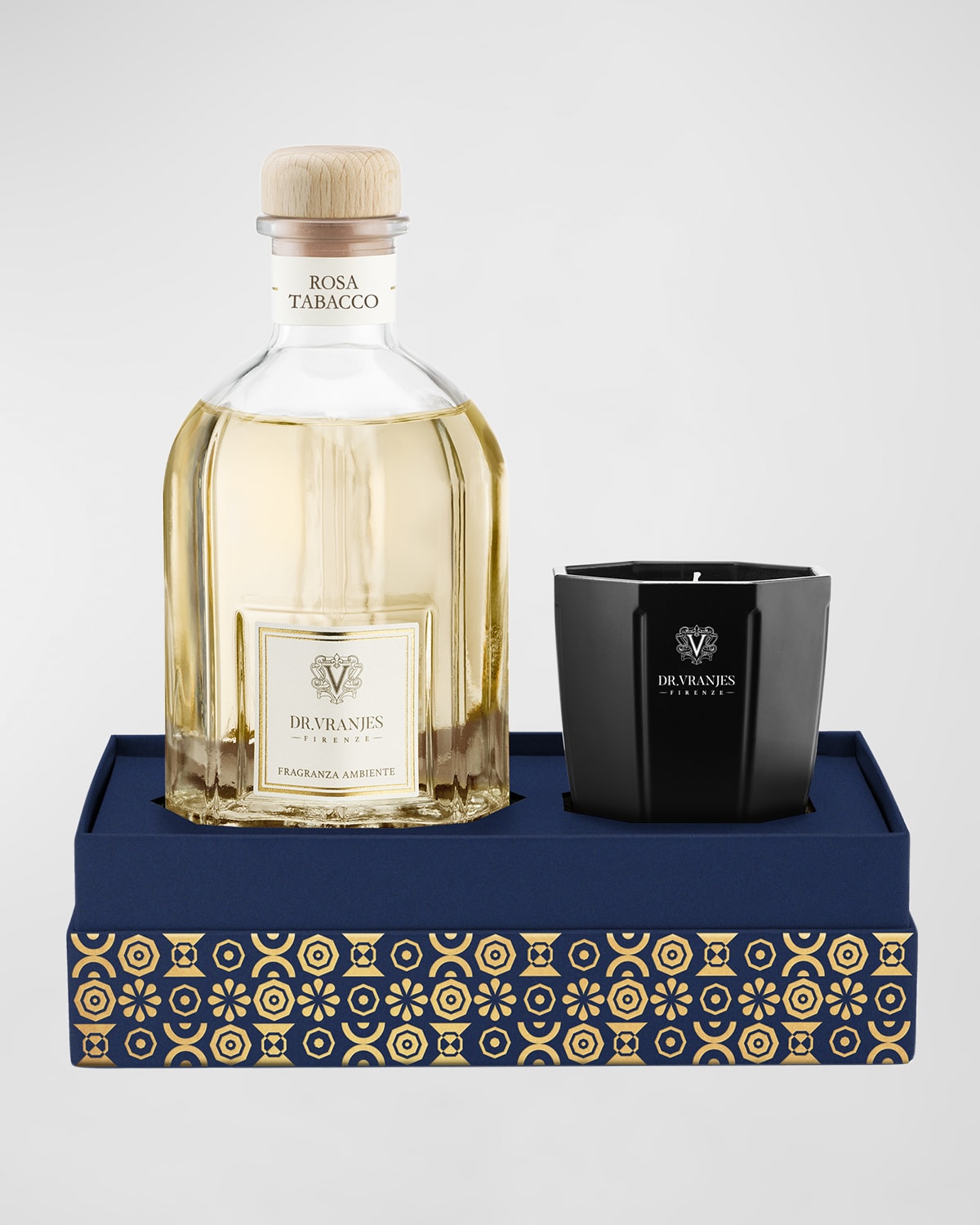 Rosa Tabacco Diffuser + Onyx Candle Gift Box