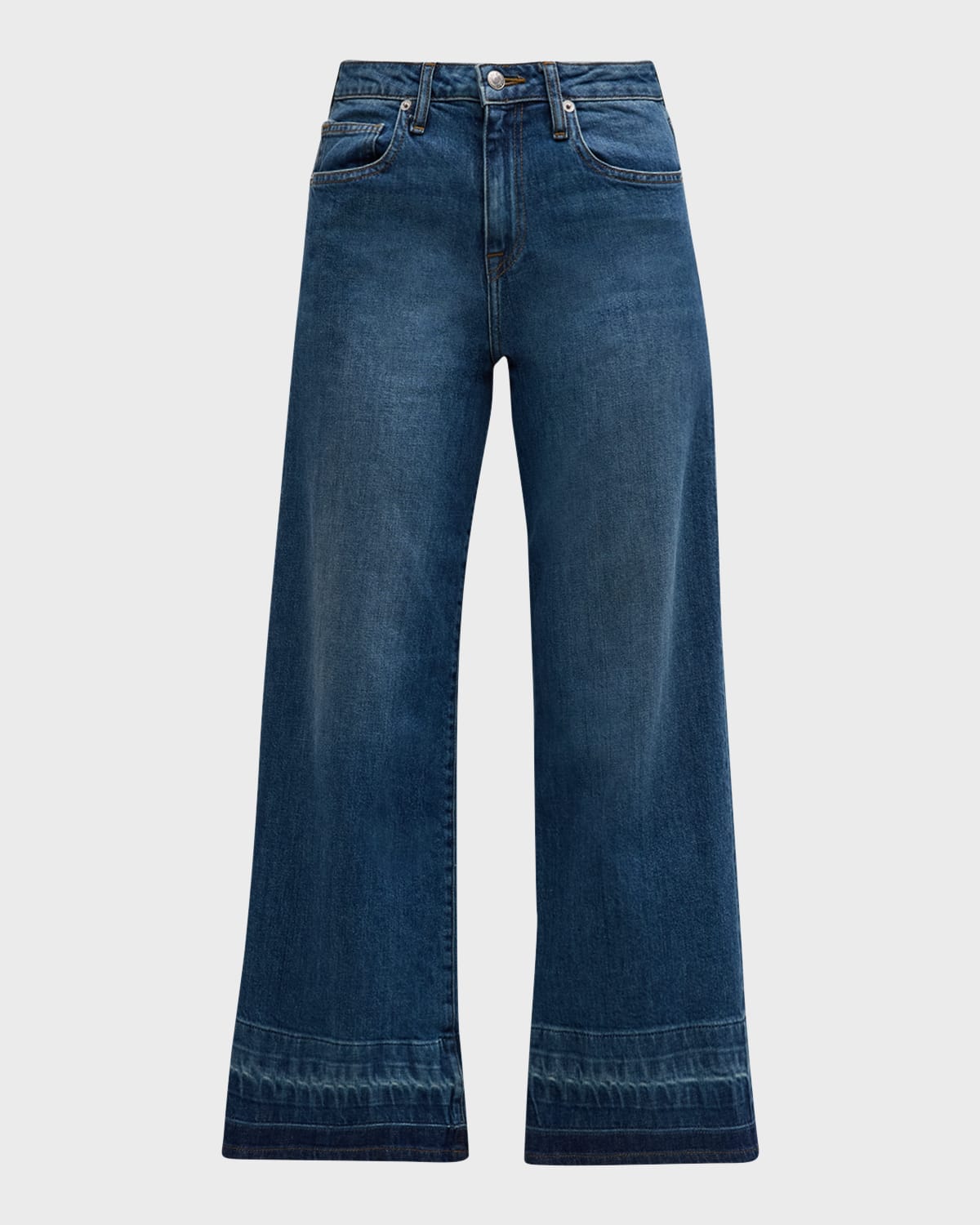 Jude Mid-Rise Cropped Wide-Leg Denim Jeans