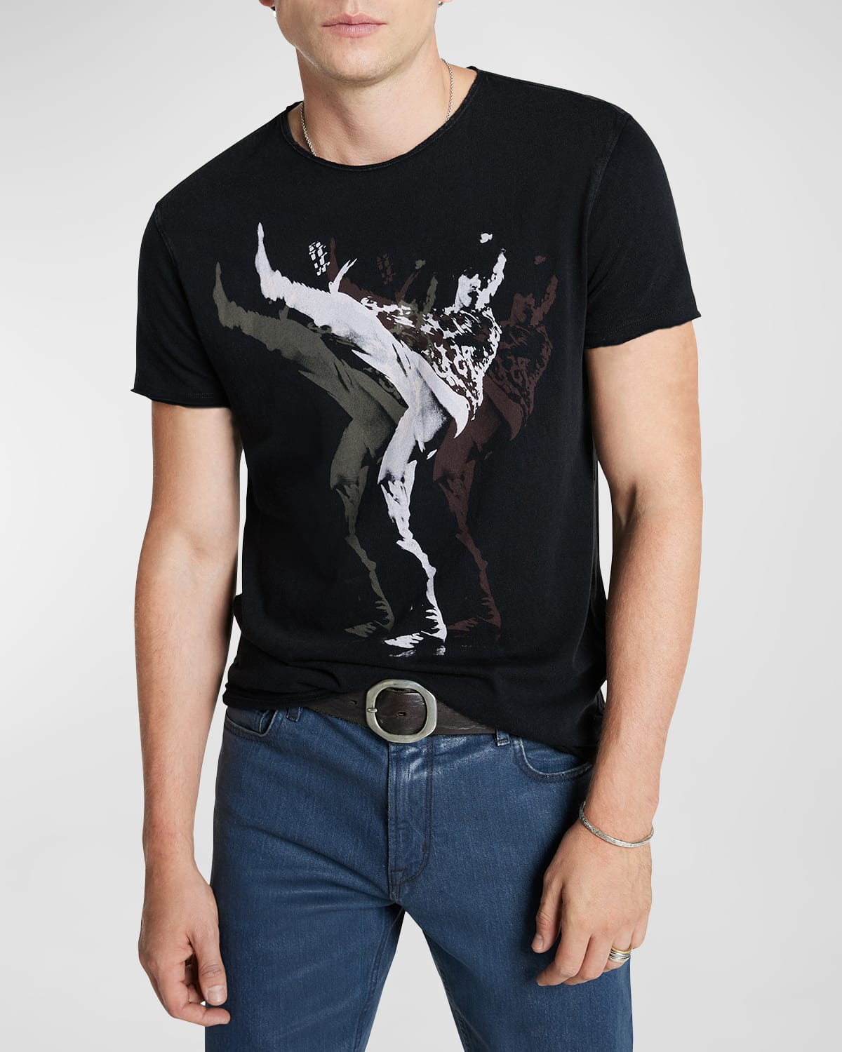 John Varvatos Cotton David Bowie The Man Who Sold The World Graphic Tee In Black