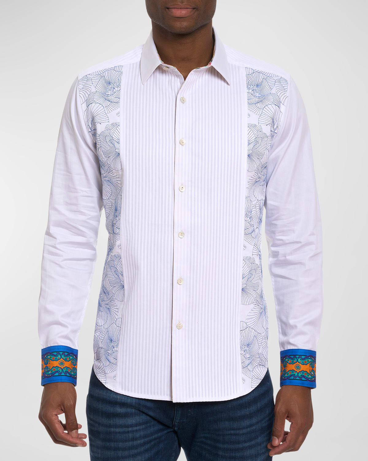 Robert Graham Men's Pleiades Button-down Shirt In White