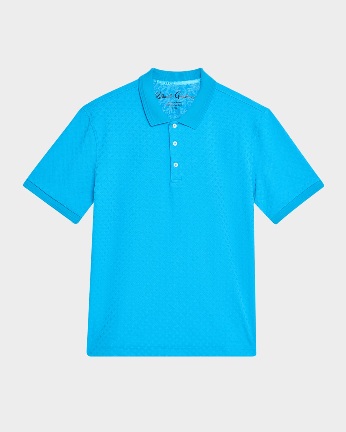 Shop Robert Graham Men's Elias Jacquard Knit Polo Shirt In Blue