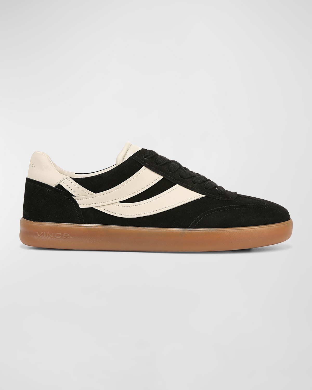 Shop Vince Men's Oasis-m Suede And Leather Low-top Sneakers In Black