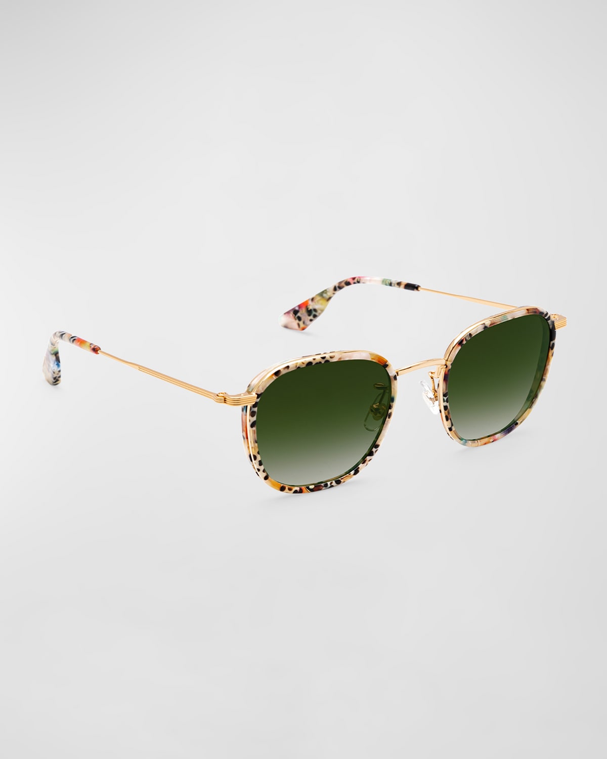 Krewe Hyde Metal & Acetate Square Sunglasses In Poppy