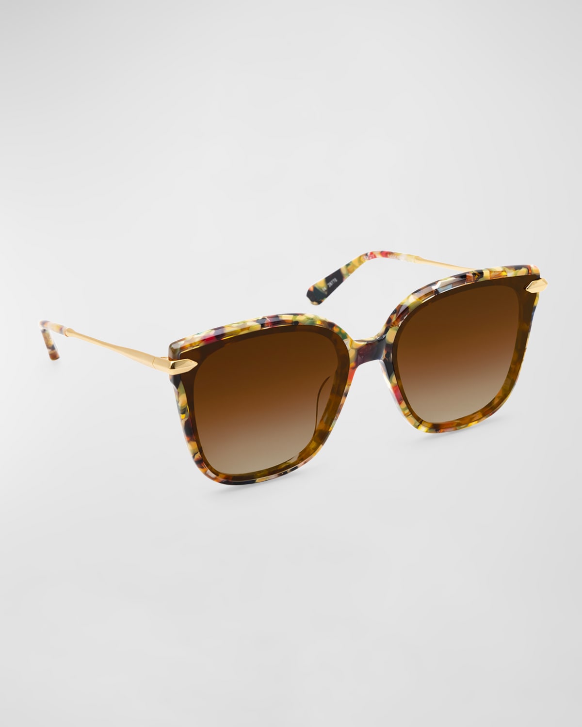 Krewe Dede Nylon Acetate & Metal Butterfly Sunglasses In Brown