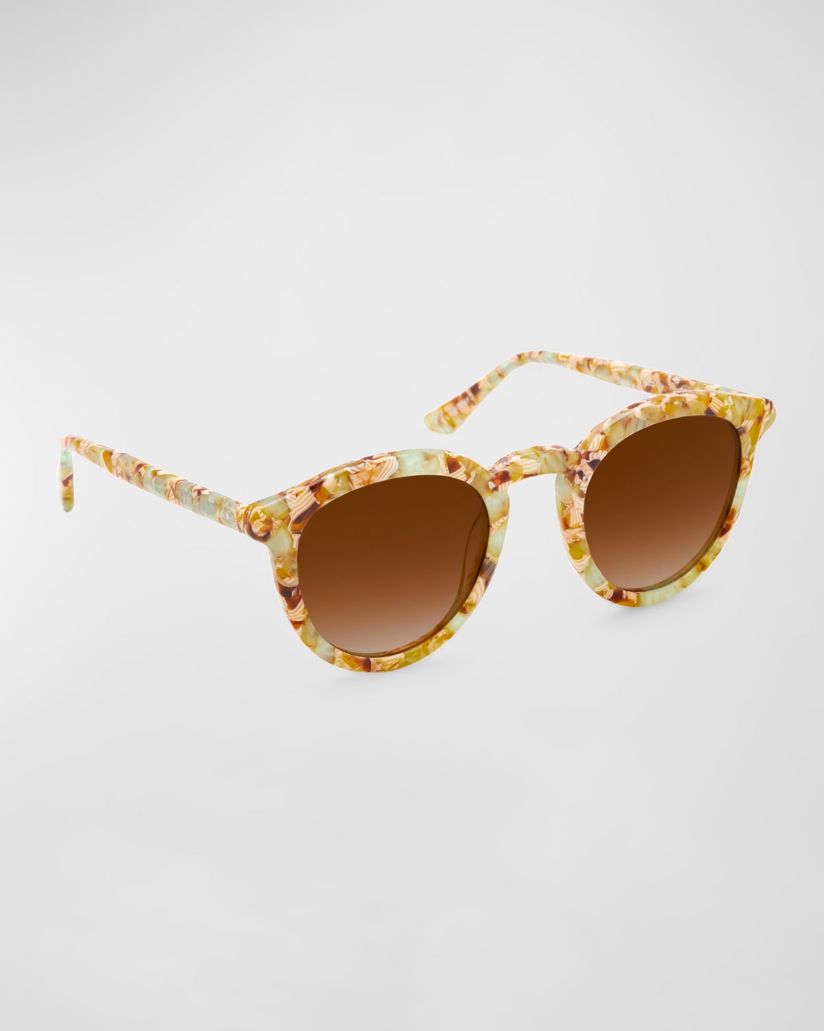 Krewe Collins Acetate Round Sunglasses In Frappe