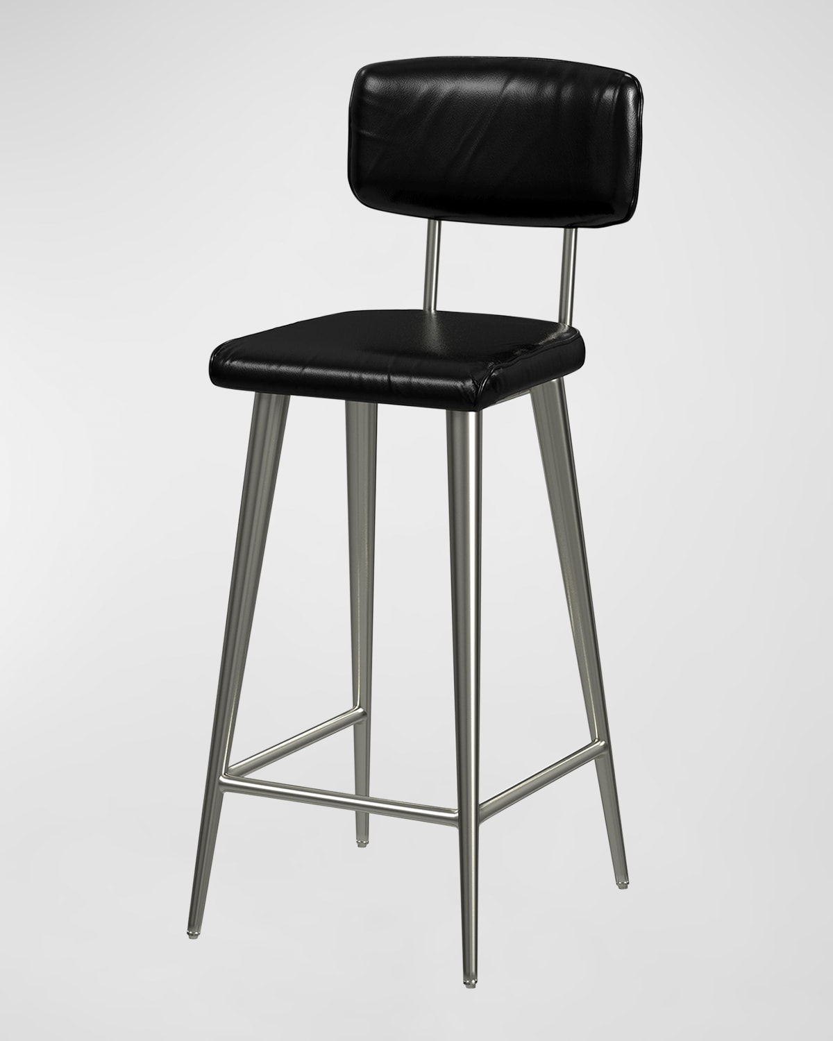 Butler Specialty Co Solis Leather Counter Stool, 26" In Black