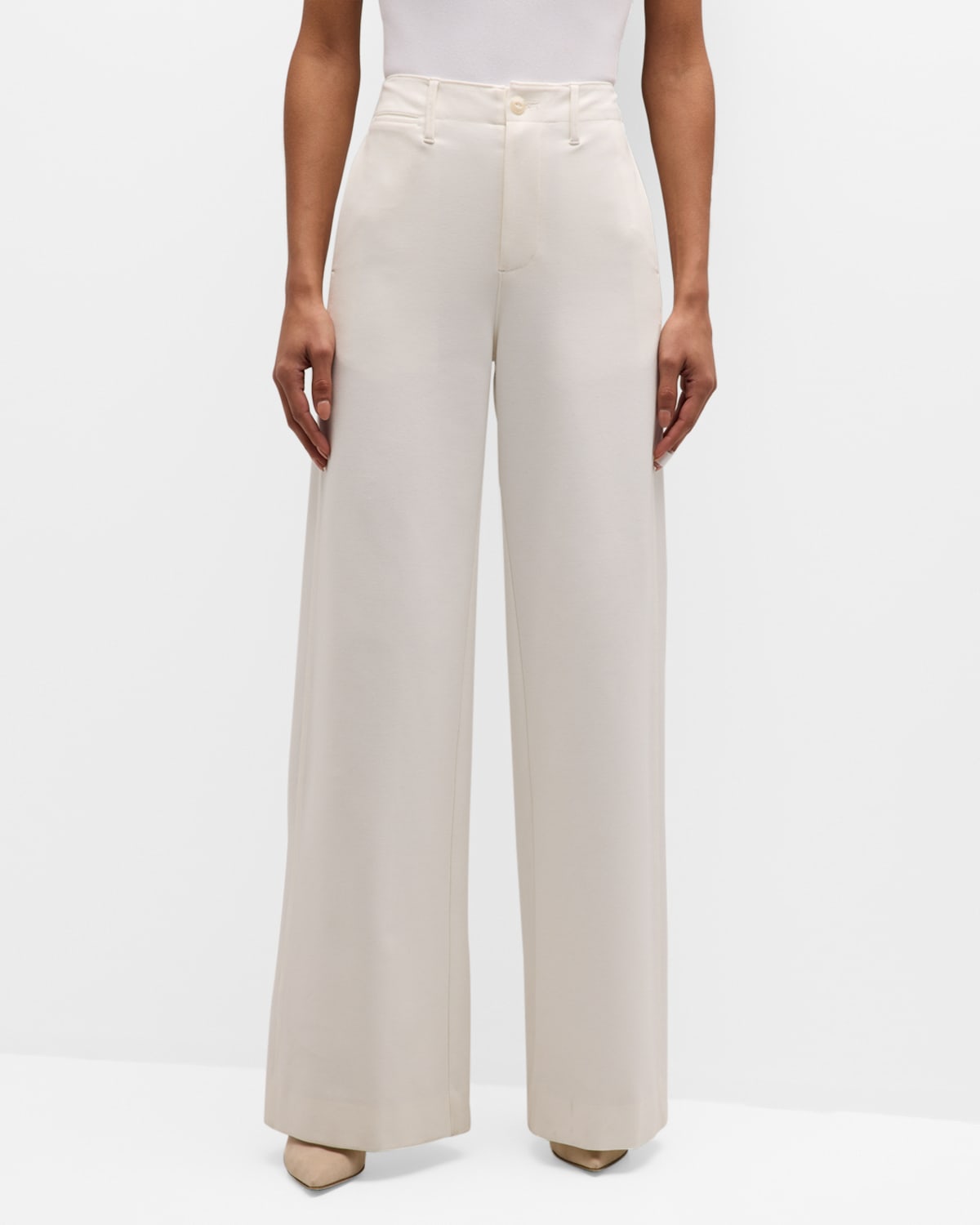 Rag & Bone Sofie Tailored Ponte Pants In Ivory