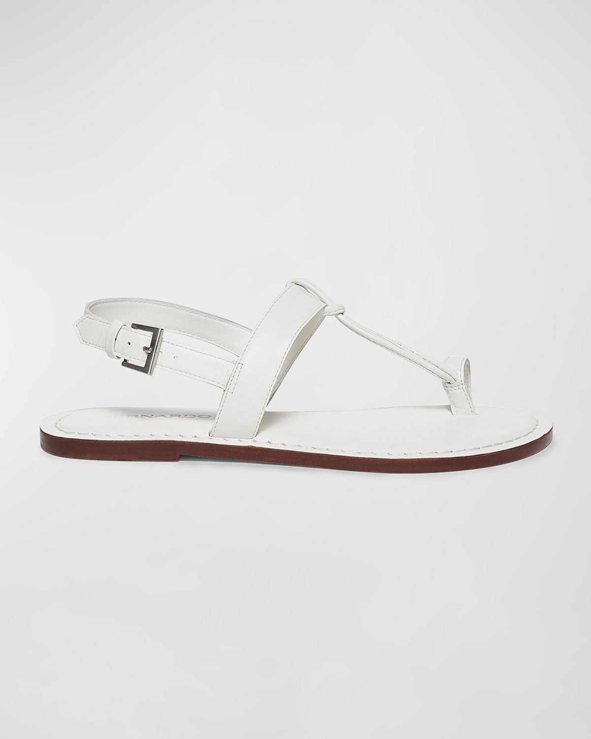 Calfskin T-Strap Slingback Sandals