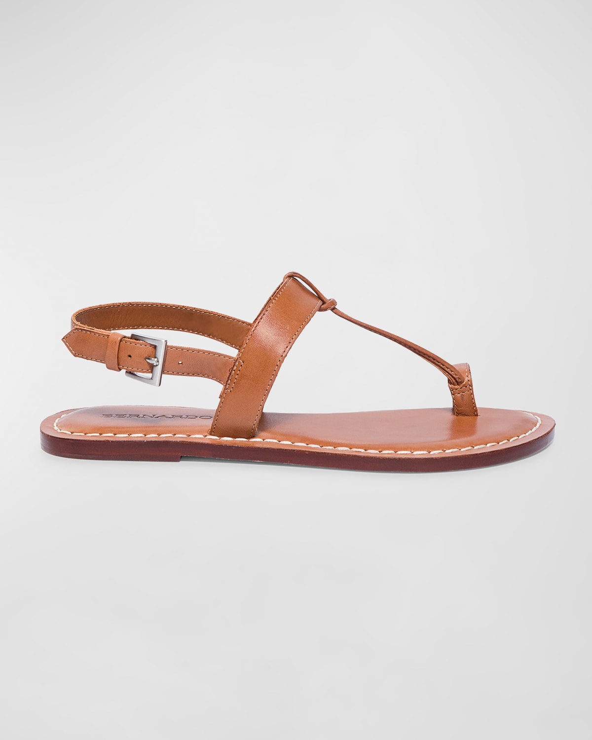 Calfskin T-Strap Slingback Sandals