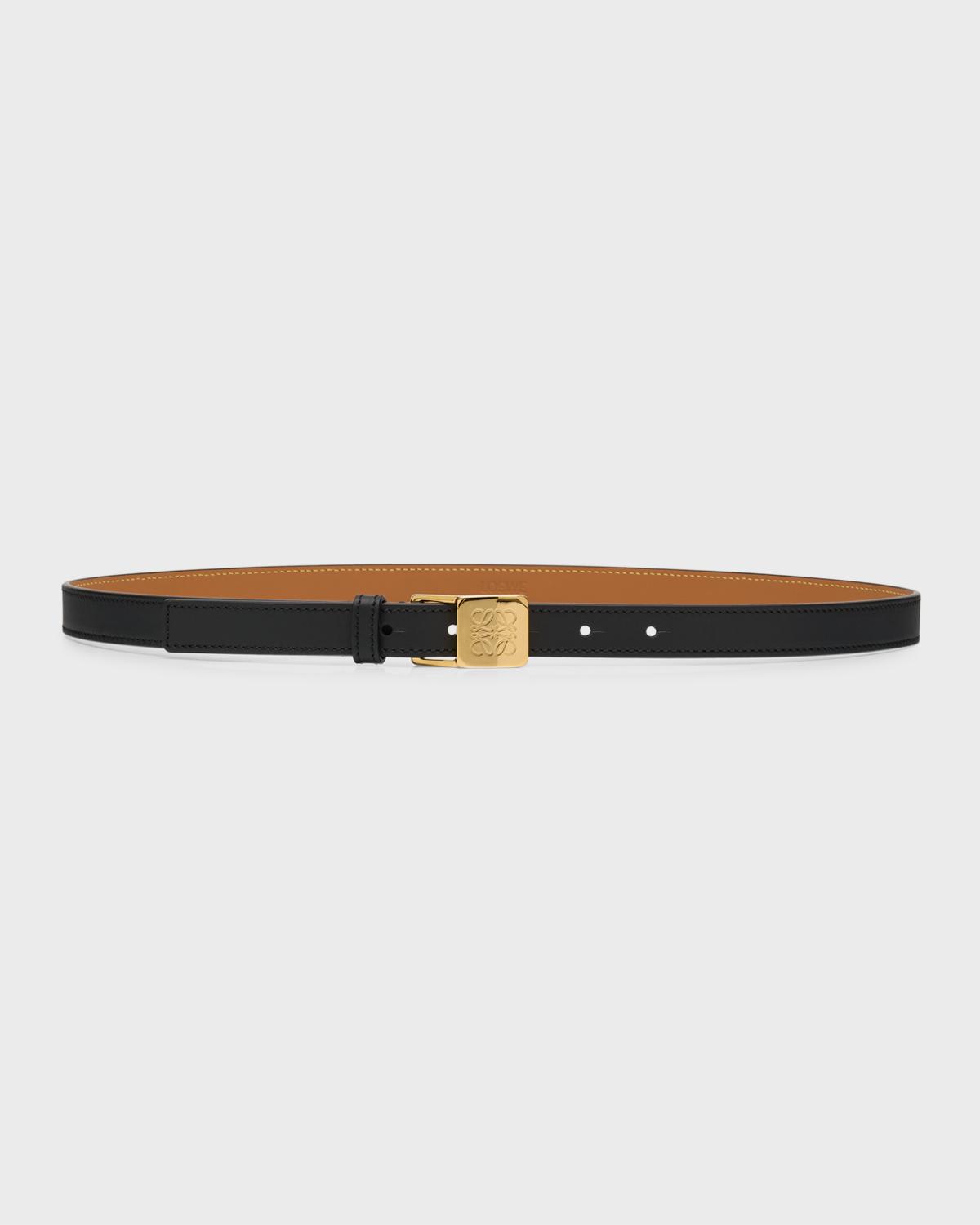 LOEWE Amazona Padlock Belt - Dark Butter/Gold size 85/34 authentic! Loewe Amazona Leather Belt - Black | Editorialist main image 2
