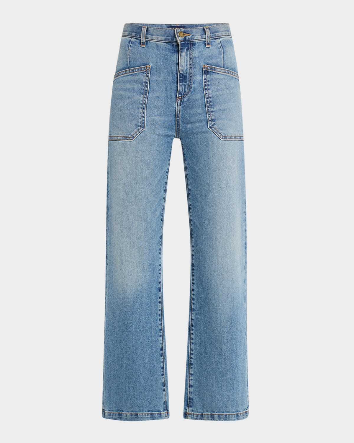 Shop Ramy Brook Zoey High-rise Straight-leg Jeans In Lightwash