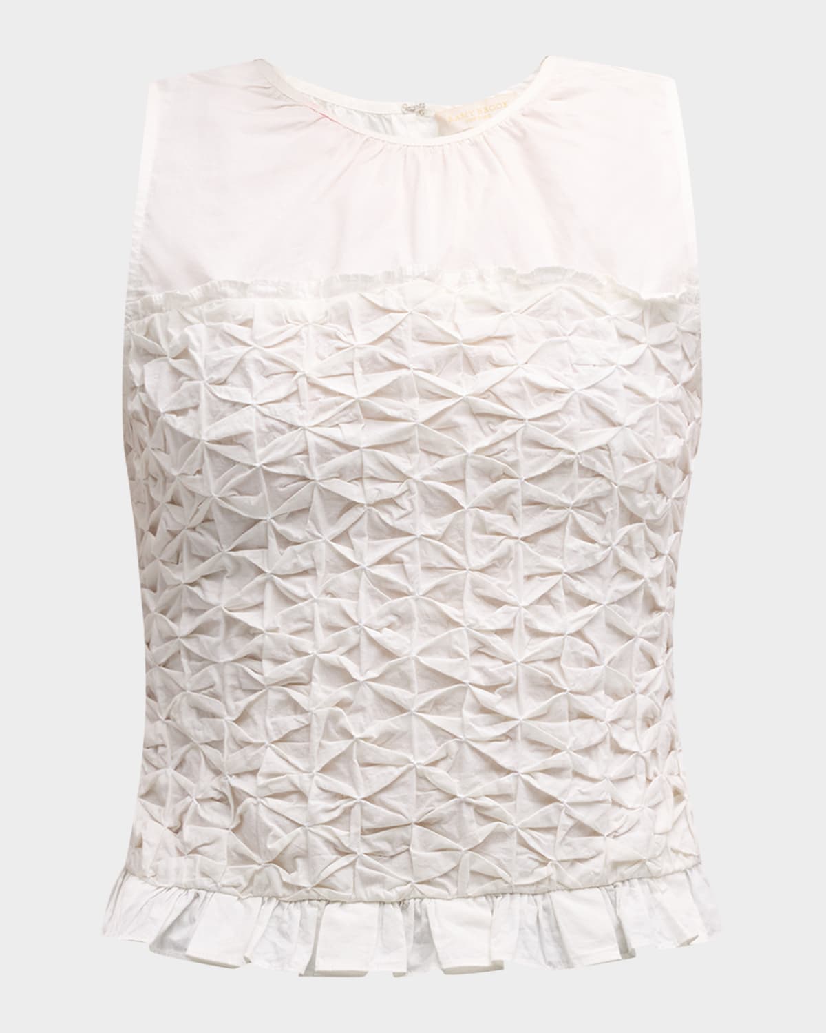 Shop Ramy Brook Paisley Textured Ruffle-hem Blouse In White